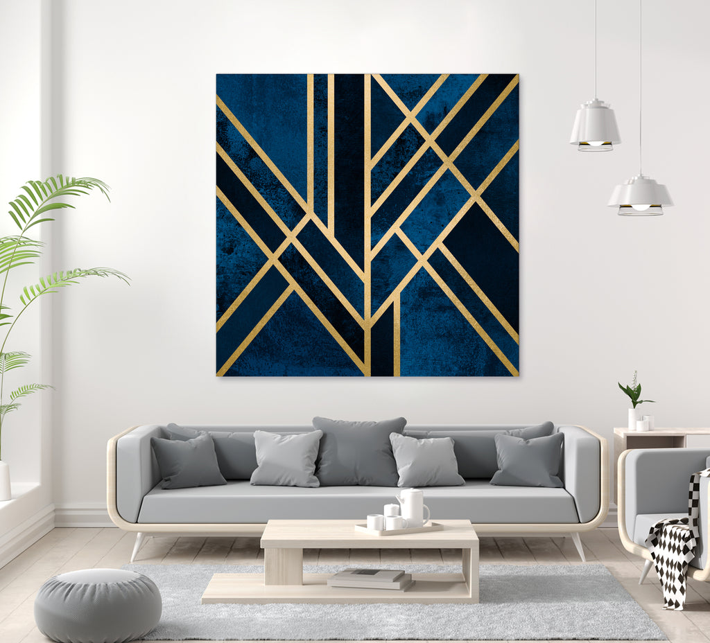 Art Deco Midnight by Elisabeth Fredriksson on GIANT ART - blue digital painting