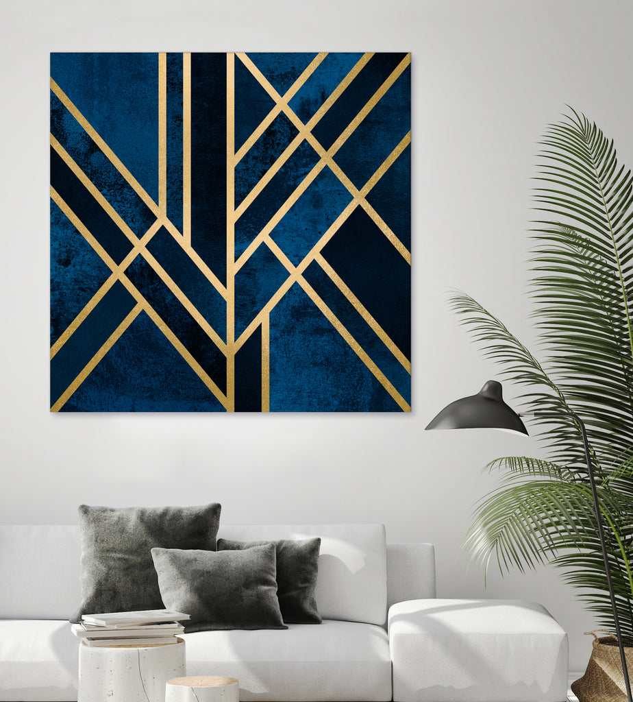 Art Deco Midnight by Elisabeth Fredriksson on GIANT ART - blue digital painting