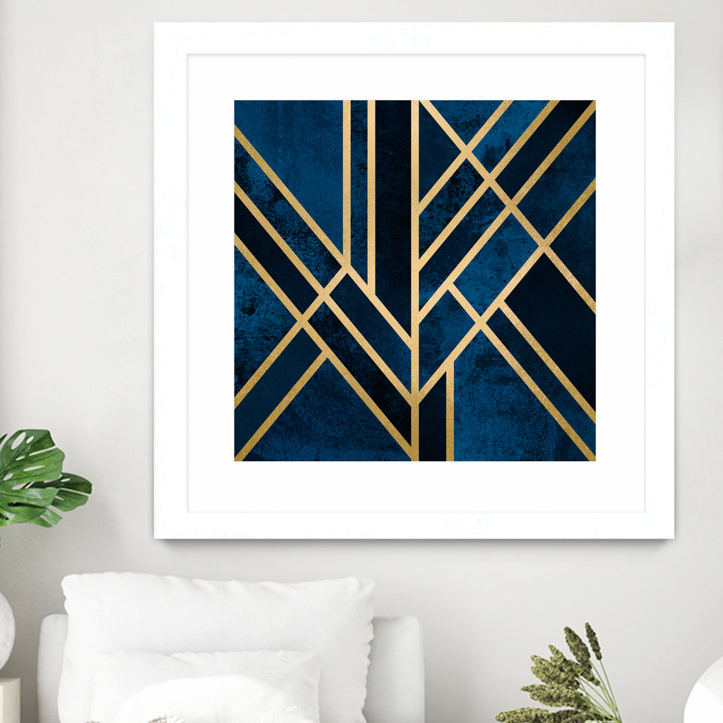 Art Deco Midnight by Elisabeth Fredriksson on GIANT ART - blue digital painting