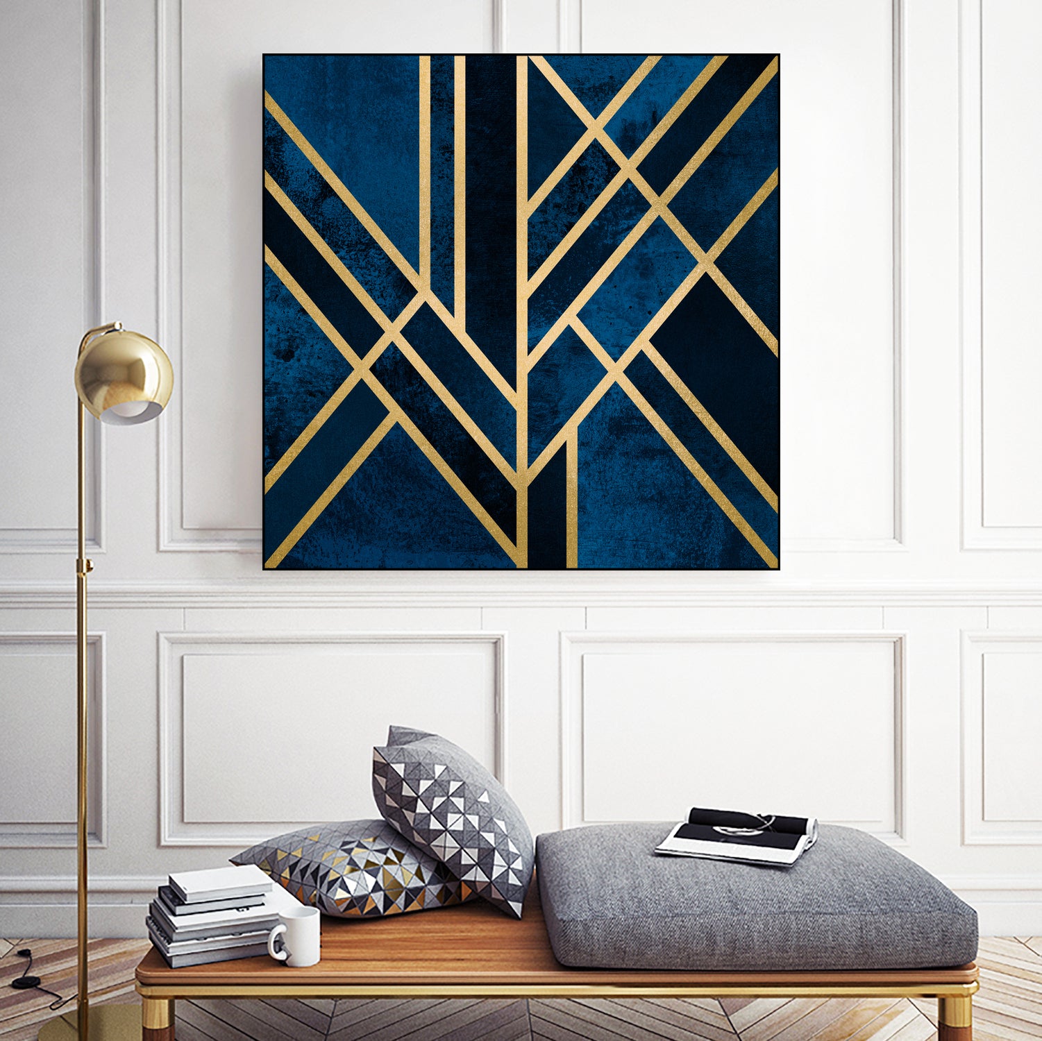 Art Deco Midnight by Elisabeth Fredriksson on GIANT ART - blue digital painting