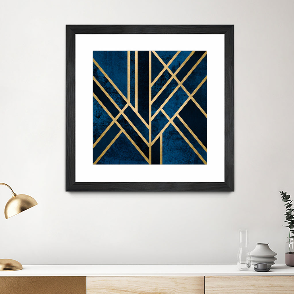 Art Deco Midnight by Elisabeth Fredriksson on GIANT ART - blue digital painting