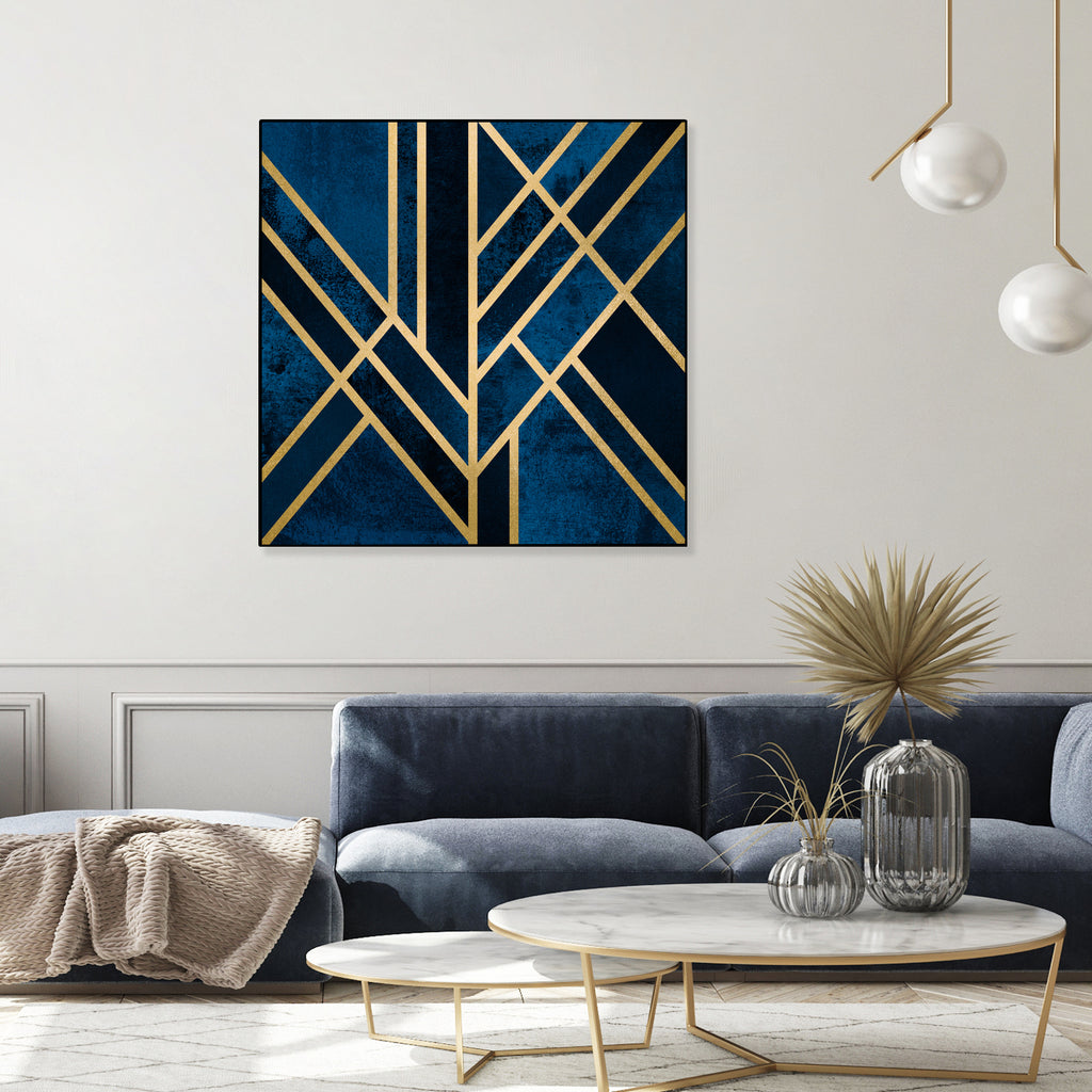 Art Deco Midnight by Elisabeth Fredriksson on GIANT ART - blue digital painting