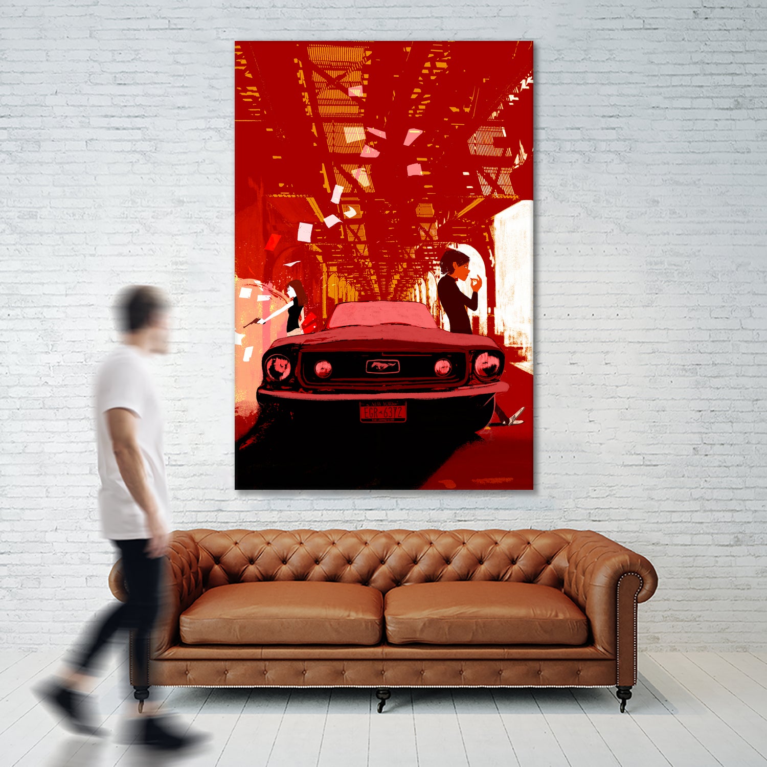 The Car by Oriol Vidal on GIANT ART - red digital painting