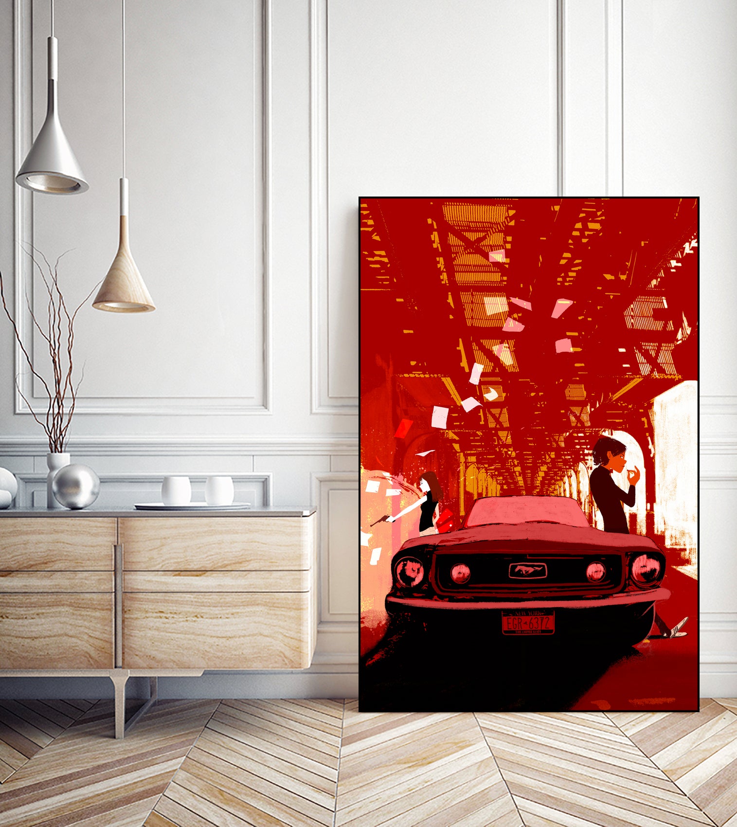 The Car by Oriol Vidal on GIANT ART - red digital painting