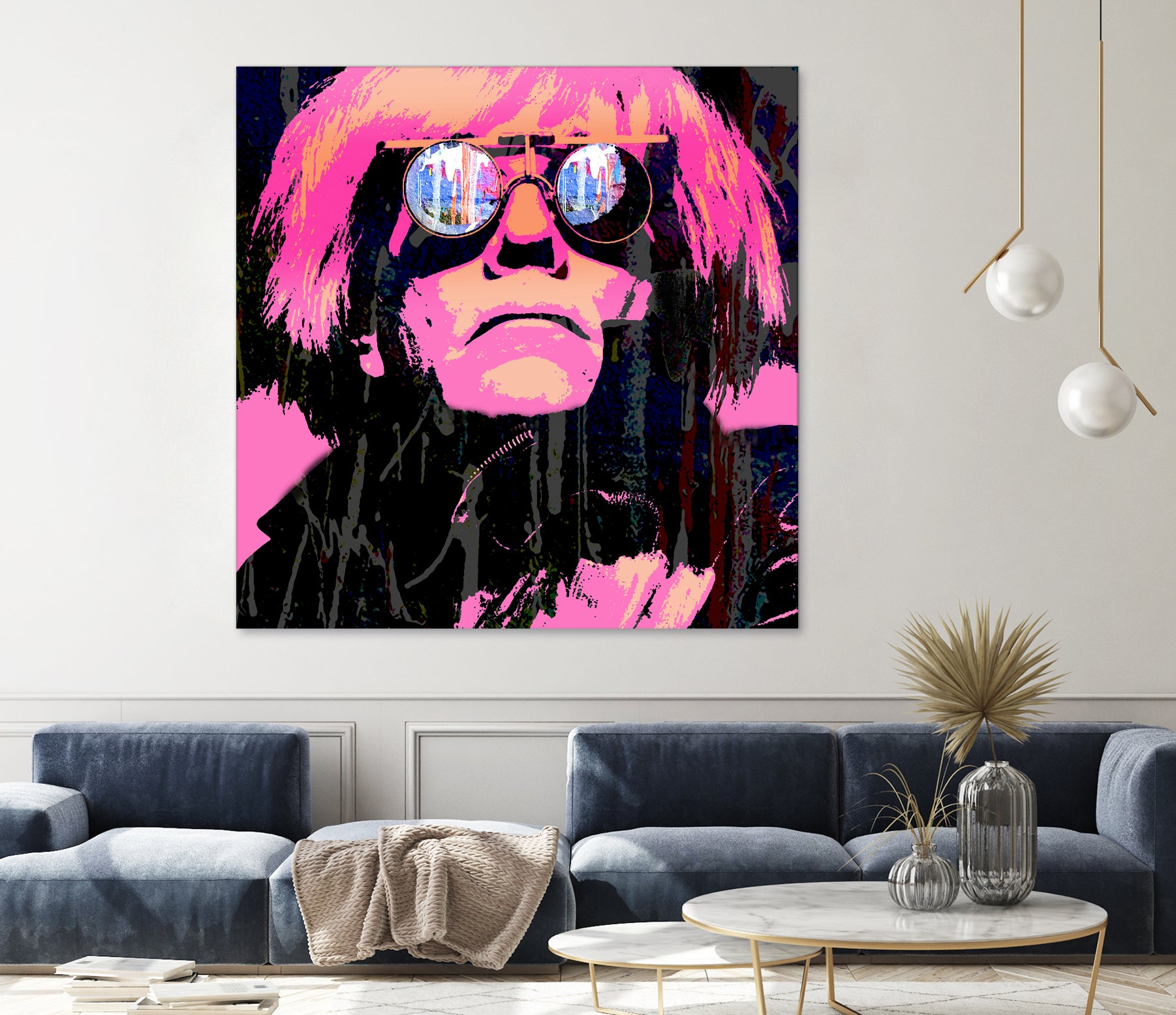 Inspired by Warhol Portrait by Stephen Chambers on GIANT ART - pink digital painting