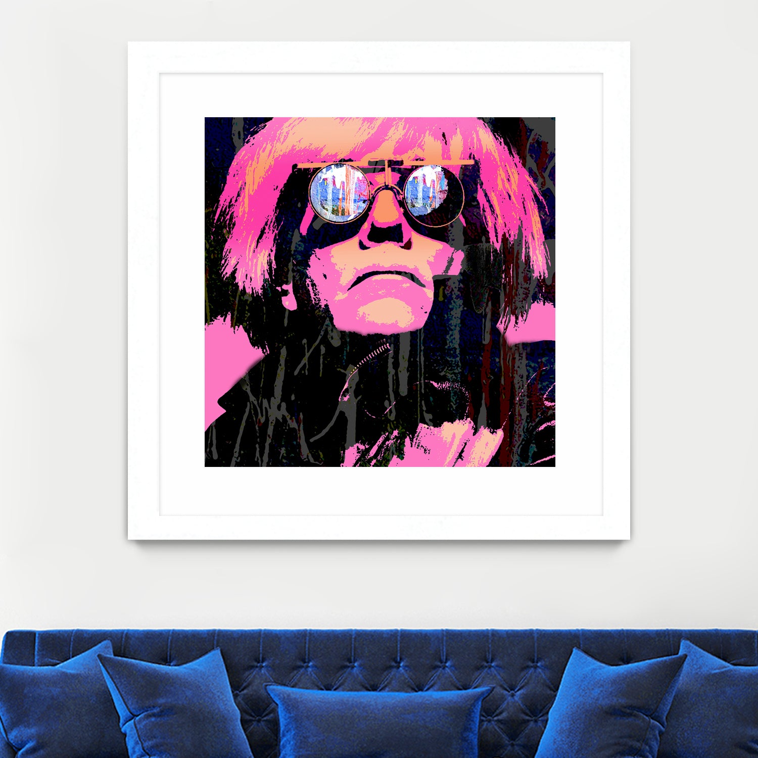 Inspired by Warhol Portrait by Stephen Chambers on GIANT ART - pink digital painting