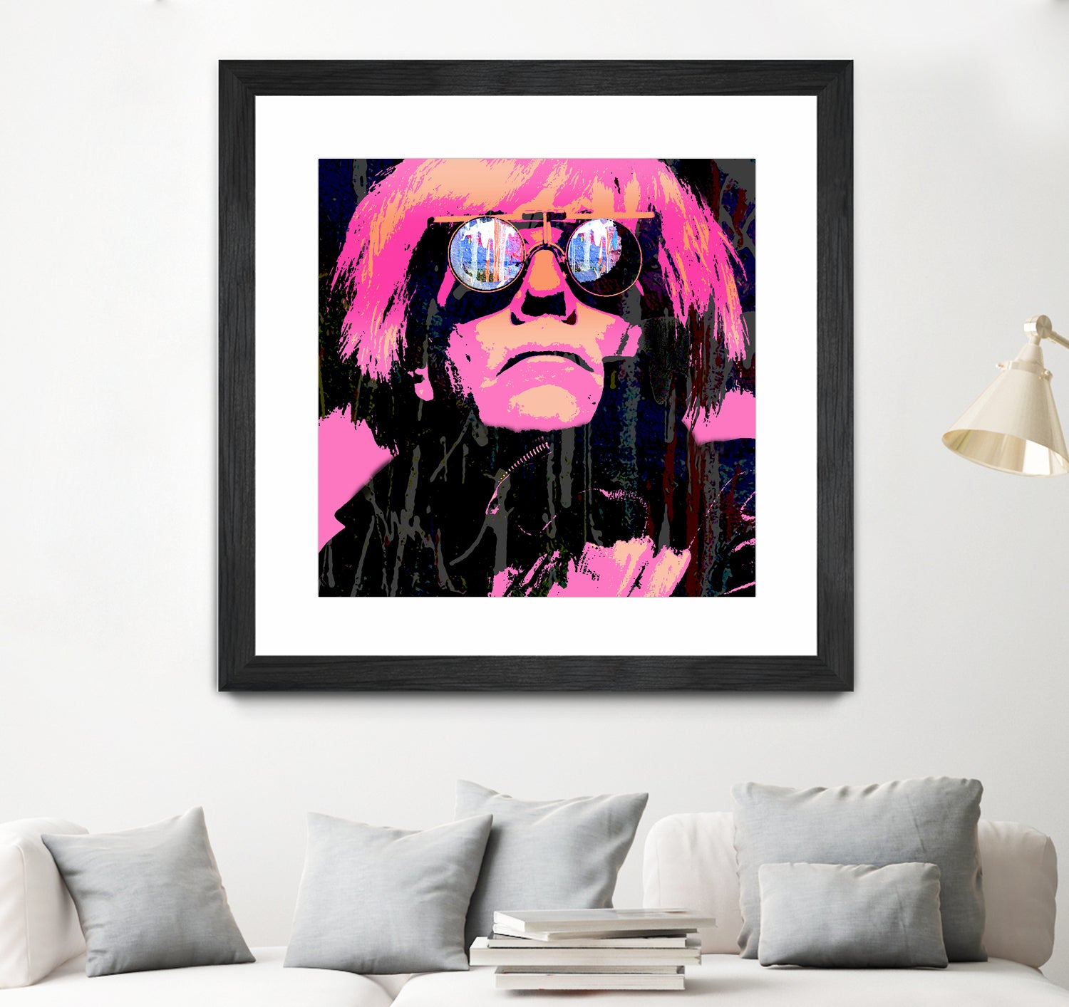 Inspired by Warhol Portrait by Stephen Chambers on GIANT ART - pink digital painting