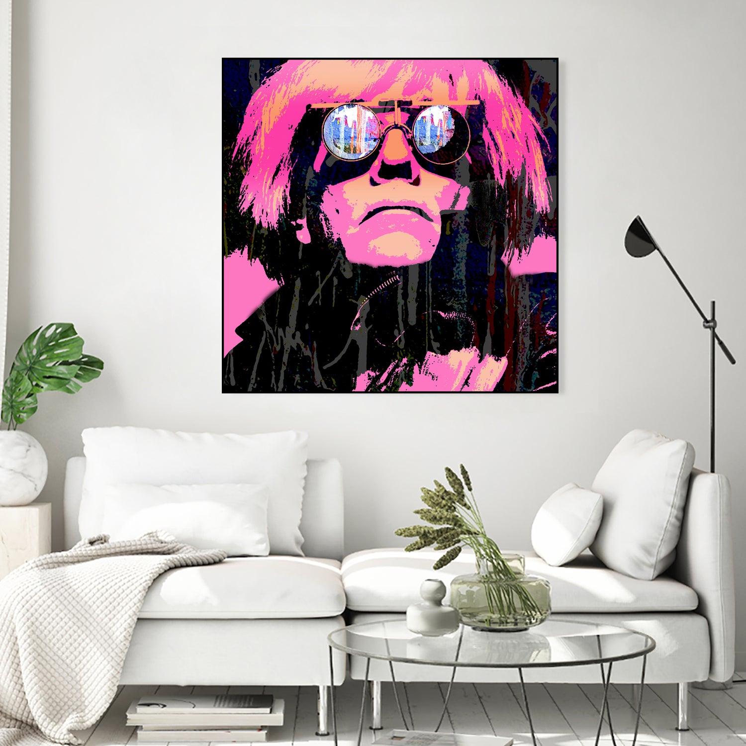 Inspired by Warhol Portrait by Stephen Chambers on GIANT ART - pink digital painting