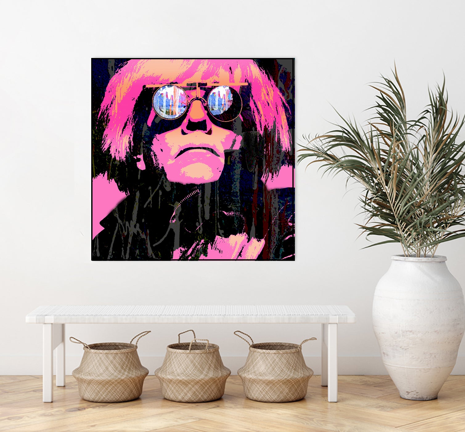 Inspired by Warhol Portrait by Stephen Chambers on GIANT ART - pink digital painting