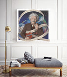Albert Einstein by Asya Mitskevich on GIANT ART - blue digital painting