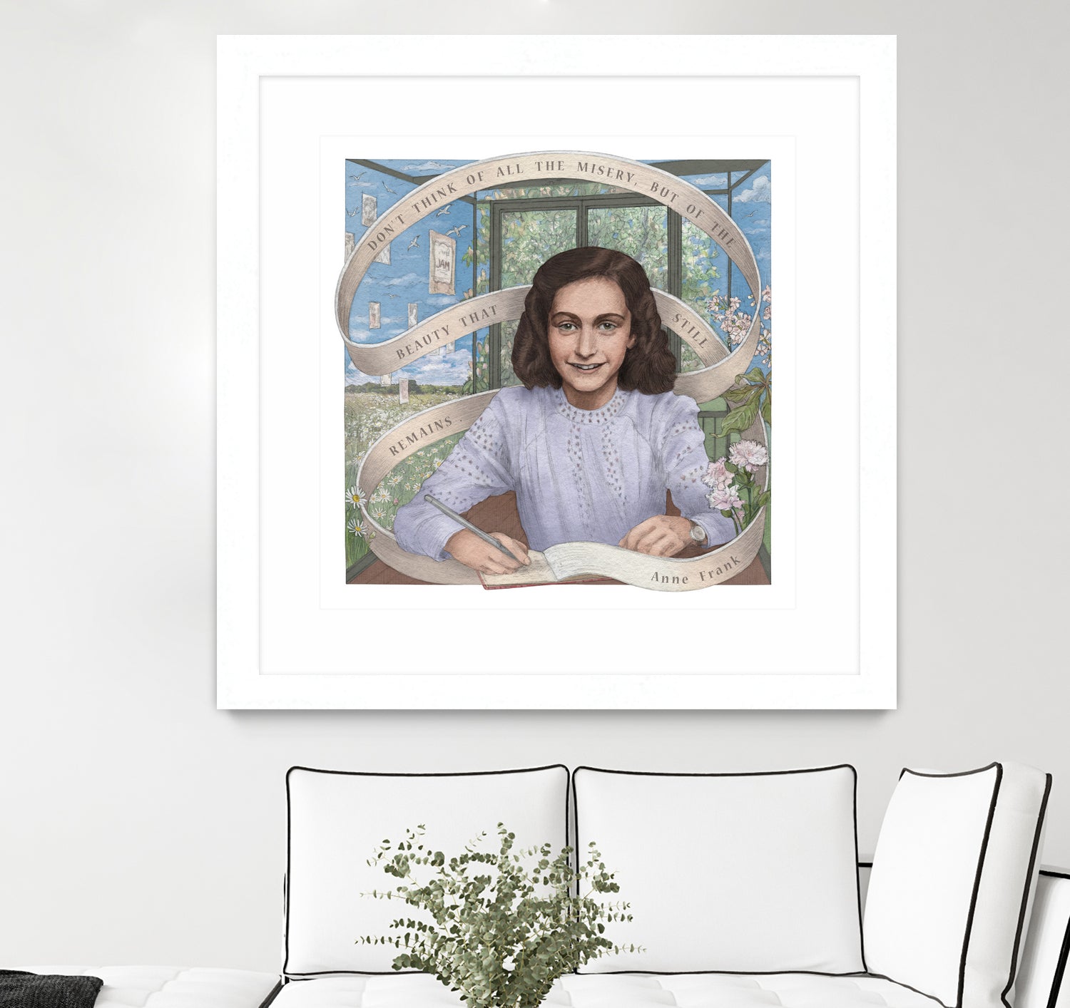 Anne Frank by Asya Mitskevich on GIANT ART - pink digital painting