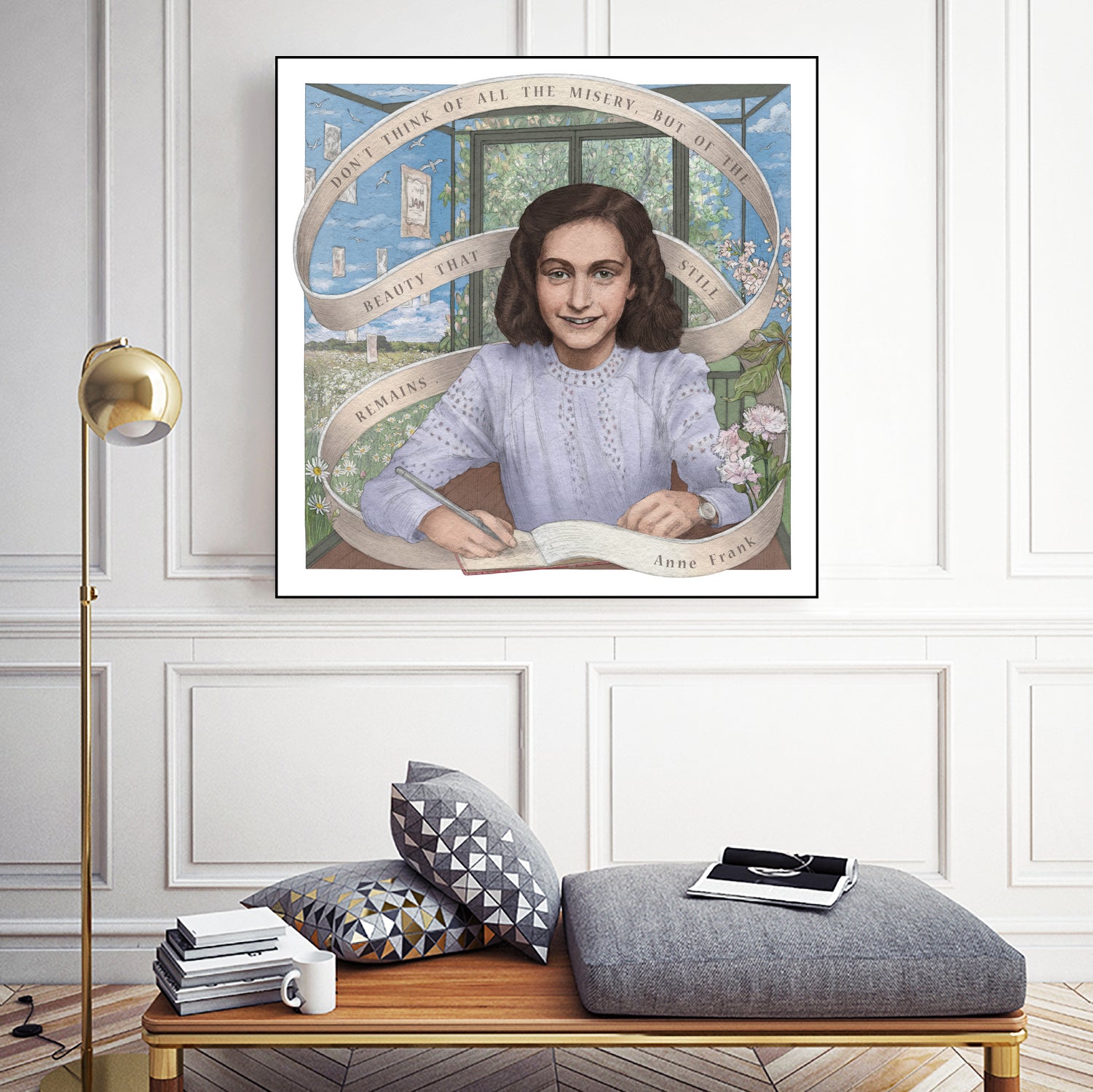 Anne Frank by Asya Mitskevich on GIANT ART - pink digital painting