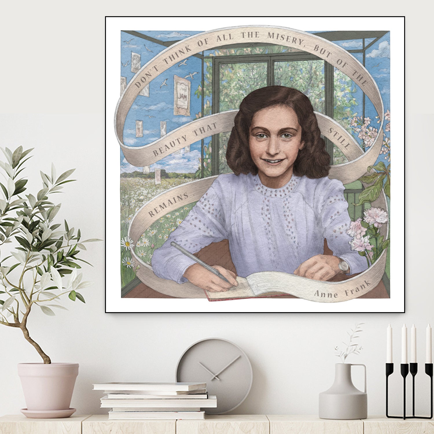 Anne Frank by Asya Mitskevich on GIANT ART - pink digital painting