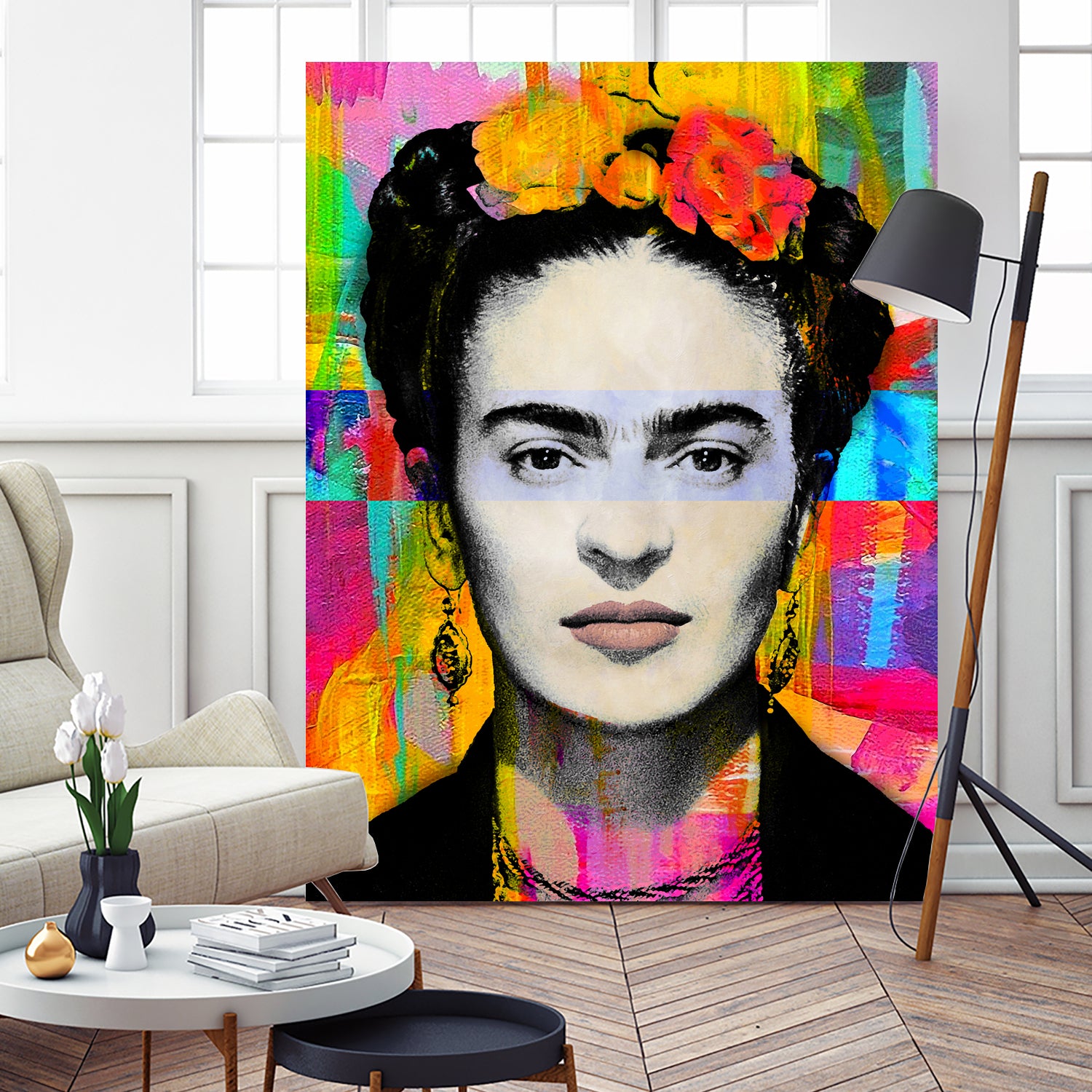 Frida Kahlo by Stephen Chambers on GIANT ART - gray digital painting