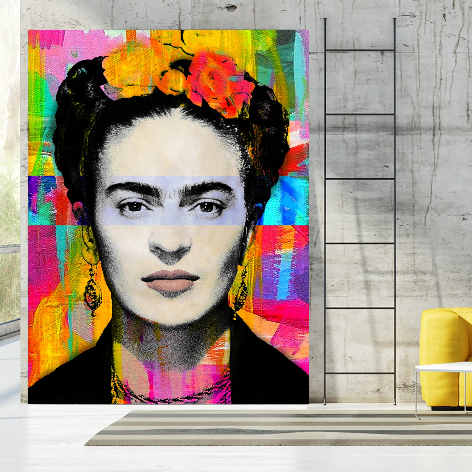 Frida Kahlo by Stephen Chambers on GIANT ART - gray digital painting