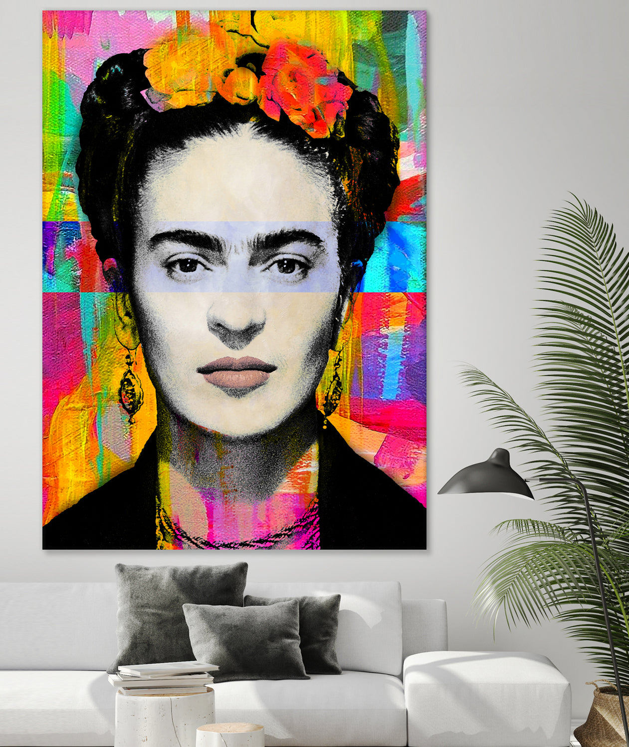 Frida Kahlo by Stephen Chambers on GIANT ART - gray digital painting