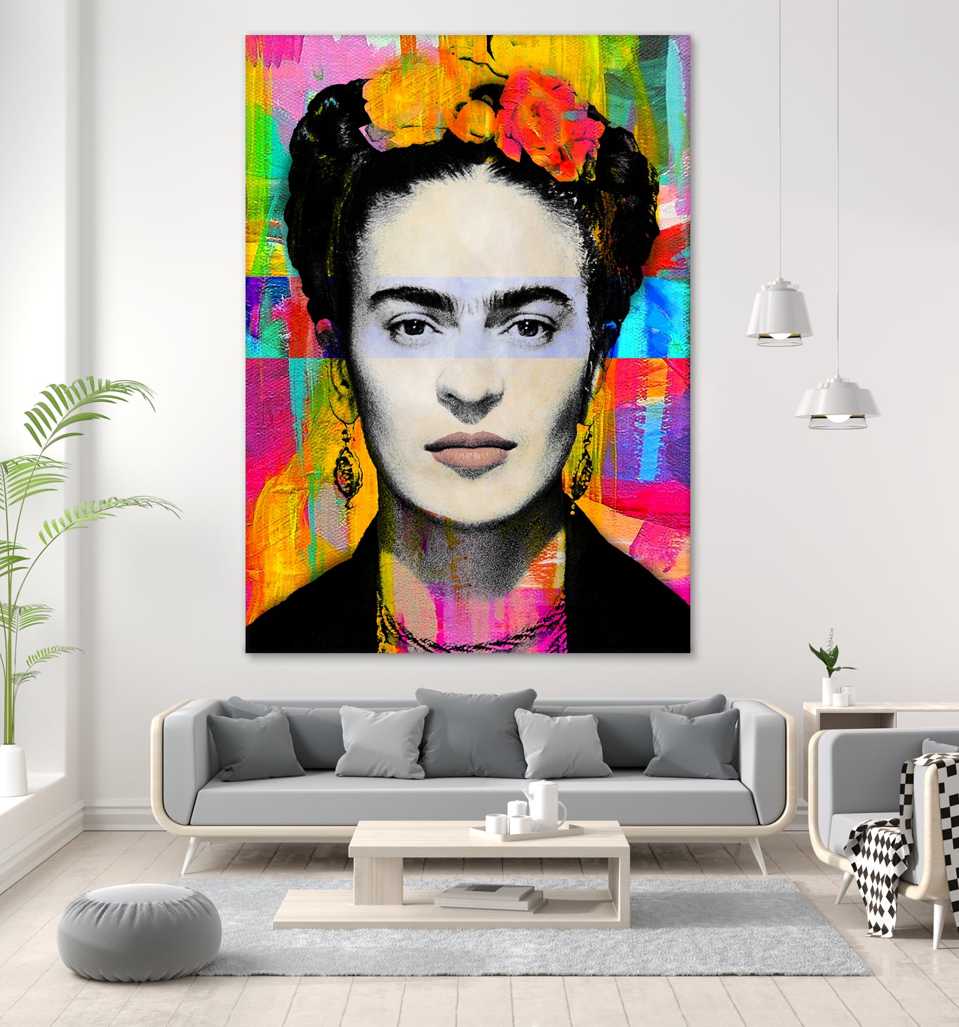 Frida Kahlo by Stephen Chambers on GIANT ART - gray digital painting