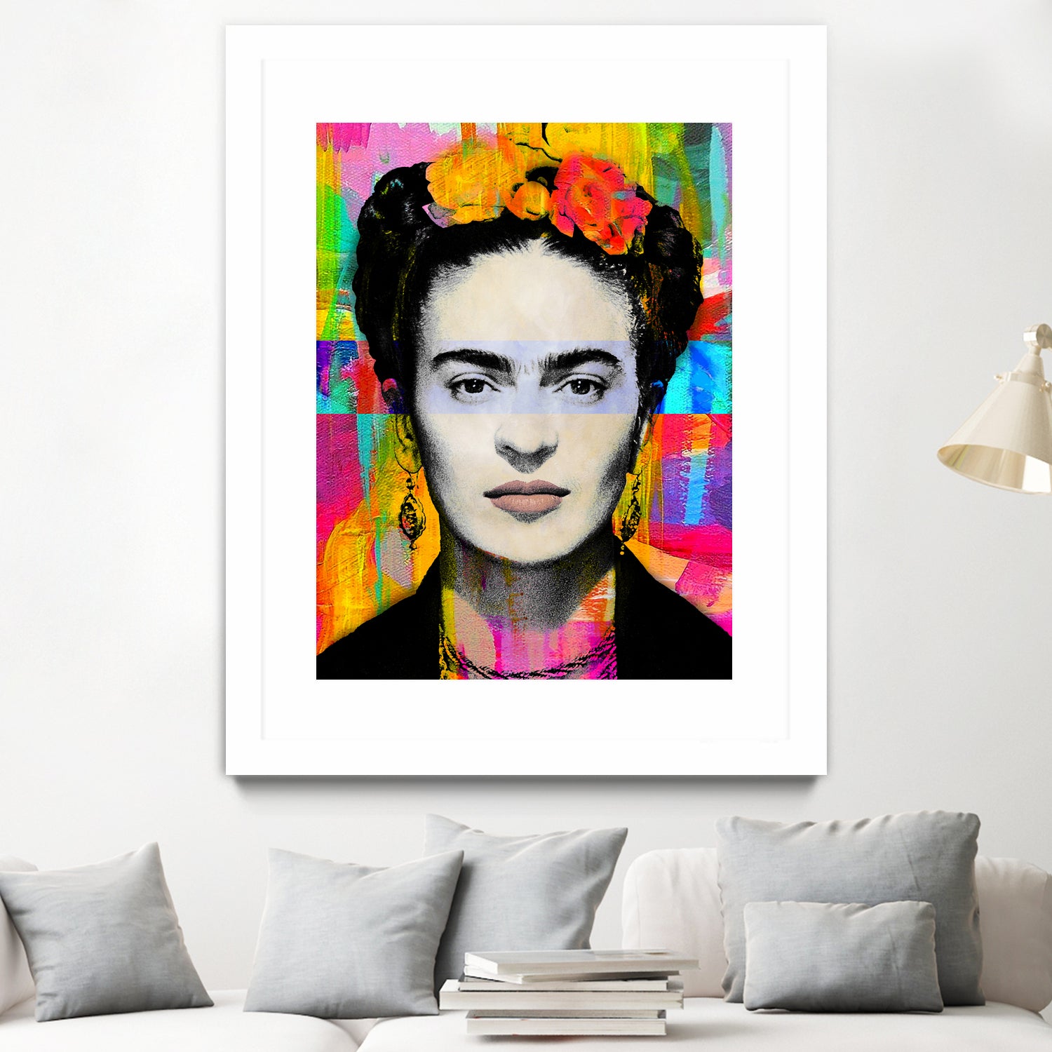 Frida Kahlo by Stephen Chambers on GIANT ART - gray digital painting