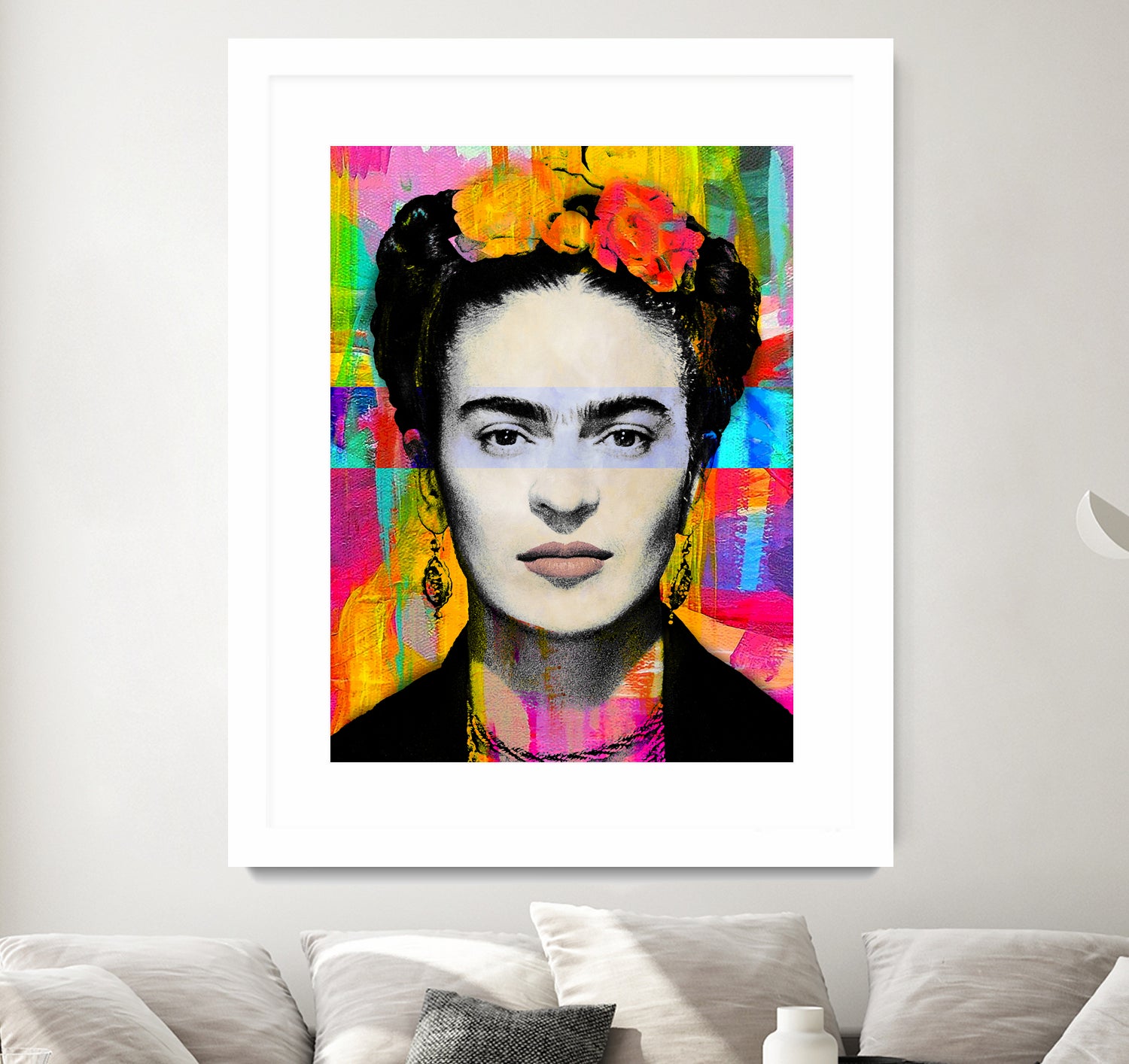 Frida Kahlo by Stephen Chambers on GIANT ART - gray digital painting