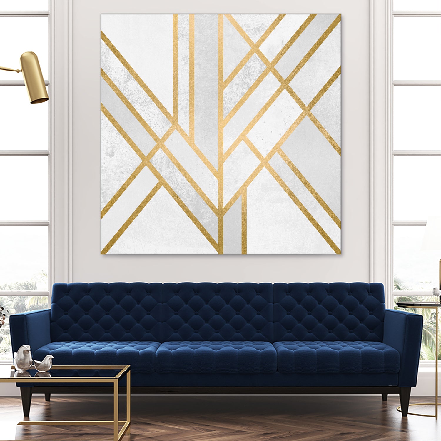 Art Deco Geometry by Elisabeth Fredriksson on GIANT ART - white digital painting