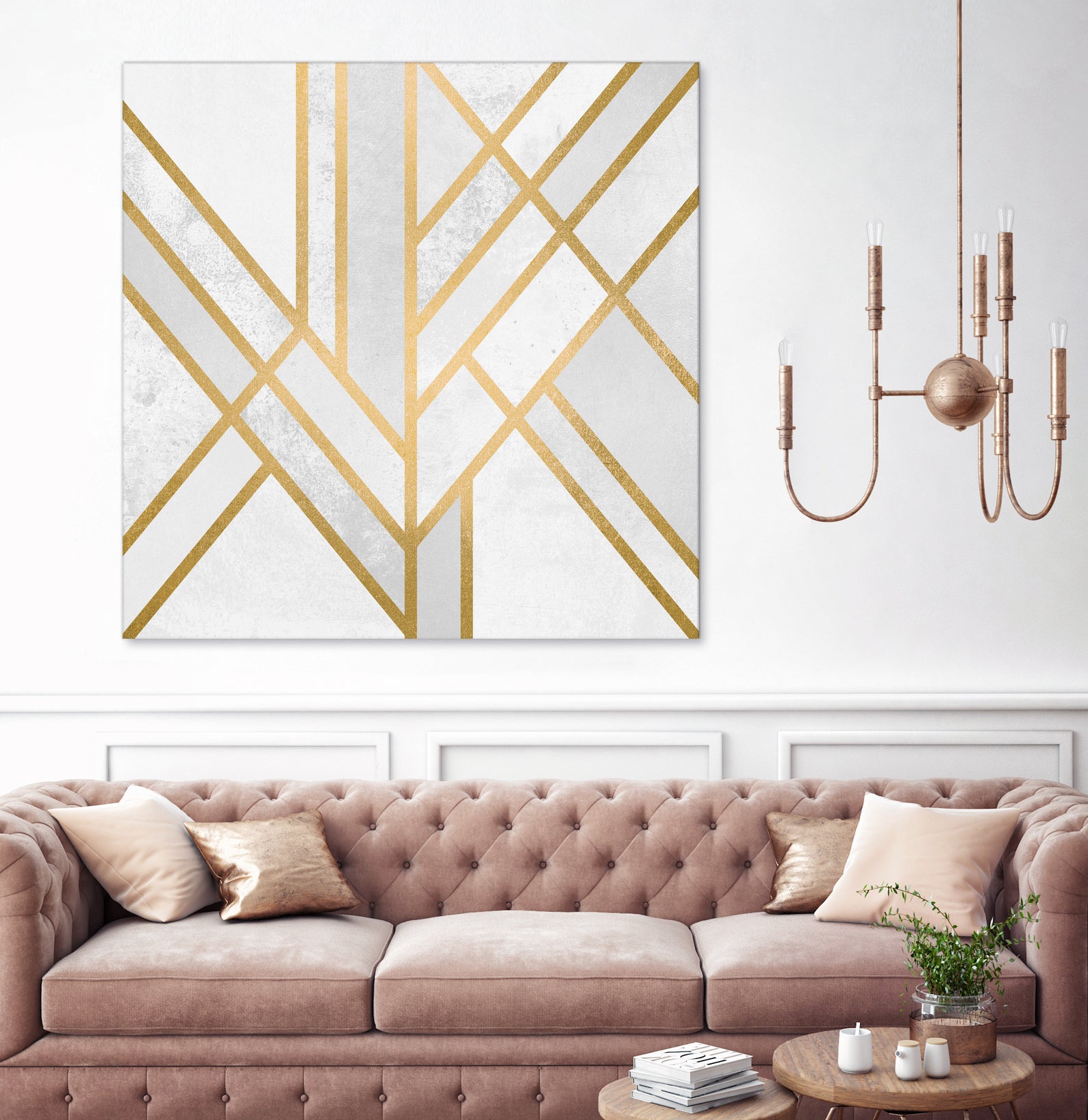 Art Deco Geometry by Elisabeth Fredriksson on GIANT ART - white digital painting