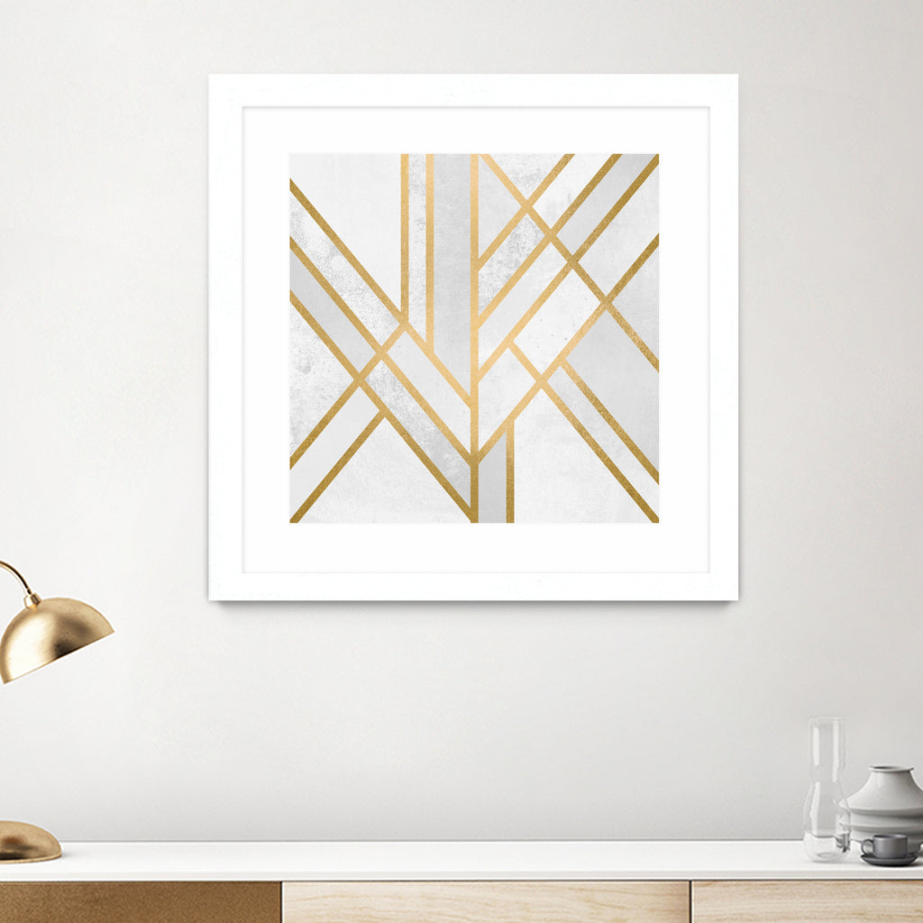 Art Deco Geometry by Elisabeth Fredriksson on GIANT ART - white digital painting