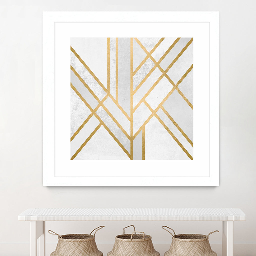 Art Deco Geometry by Elisabeth Fredriksson on GIANT ART - white digital painting