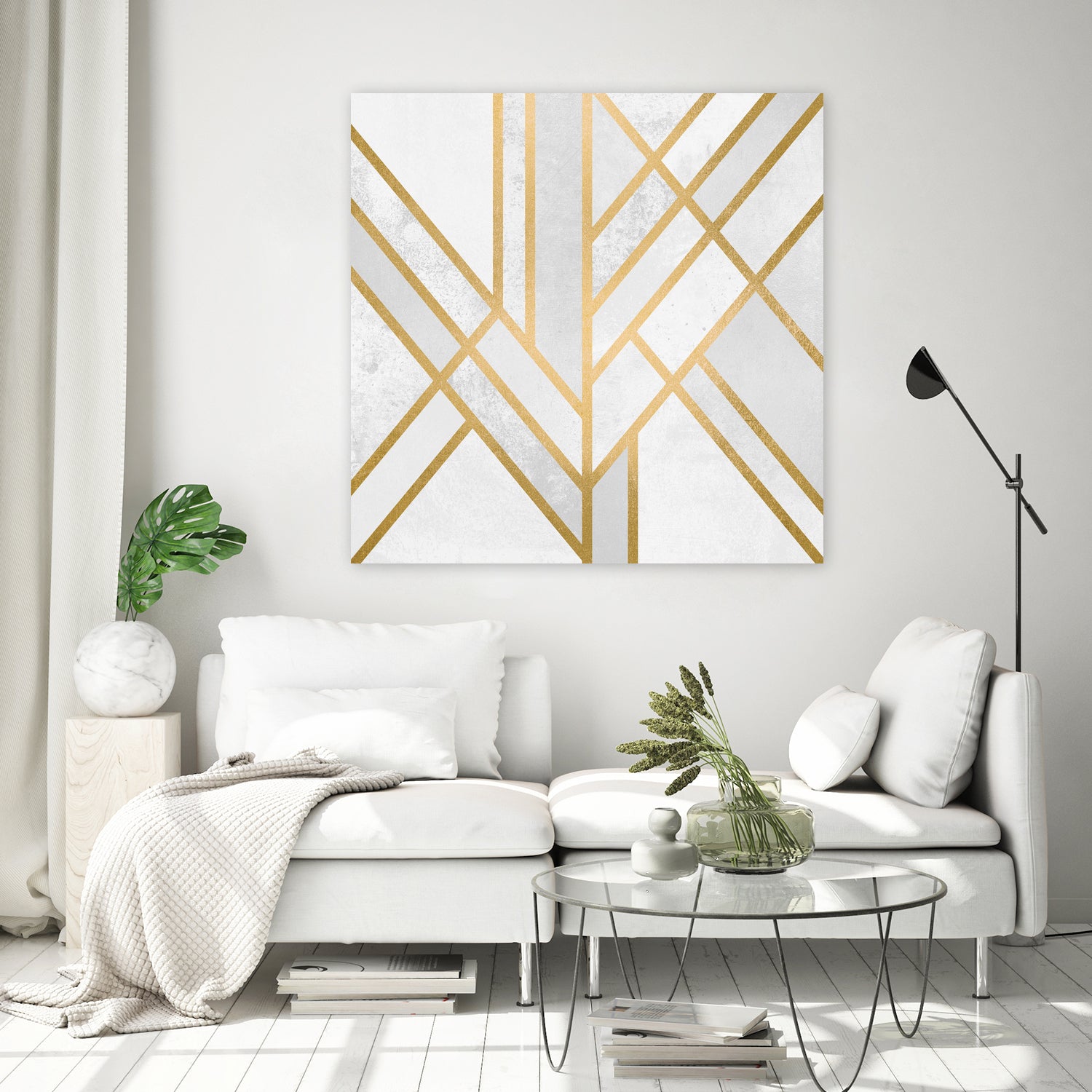 Art Deco Geometry by Elisabeth Fredriksson on GIANT ART - white digital painting