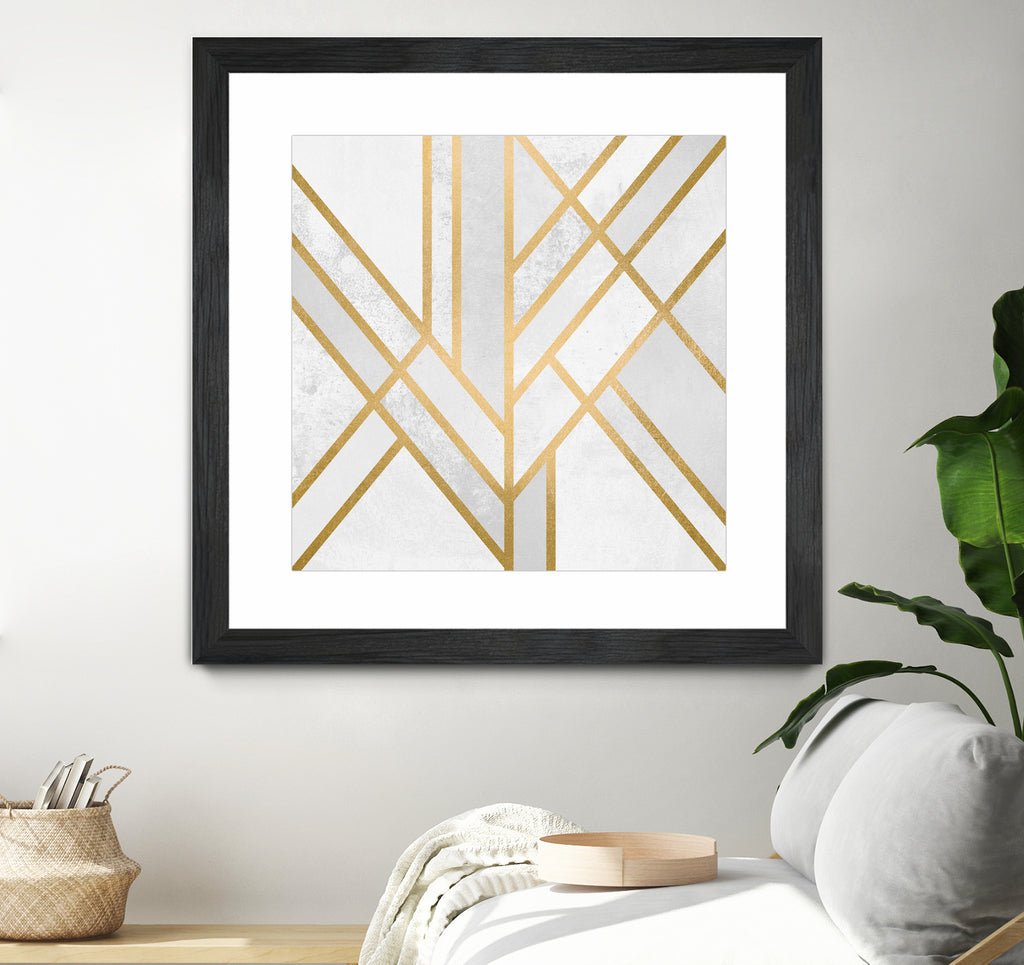 Art Deco Geometry by Elisabeth Fredriksson on GIANT ART - white digital painting