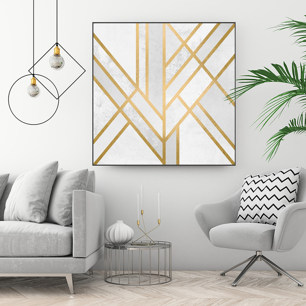 Art Deco Geometry by Elisabeth Fredriksson on GIANT ART - white digital painting