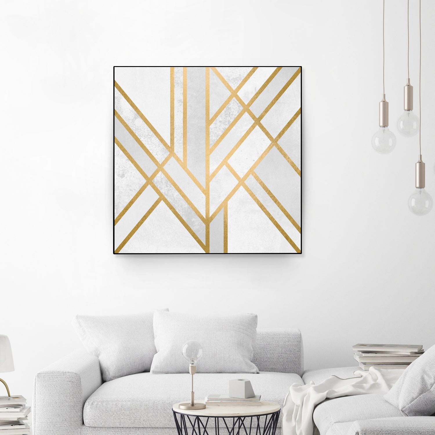 Art Deco Geometry by Elisabeth Fredriksson on GIANT ART - white digital painting