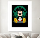 Disney Mickey Starbucks Lover by Nguyet Nguyen Thi Bich on GIANT ART - green character design