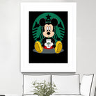 Disney Mickey Starbucks Lover by Nguyet Nguyen Thi Bich on GIANT ART - green character design