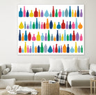 Bottles Multi by Emeline Tate-Robertson on GIANT ART - blue digital painting