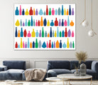 Bottles Multi by Emeline Tate-Robertson on GIANT ART - blue digital painting