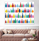 Bottles Multi by Emeline Tate-Robertson on GIANT ART - blue digital painting