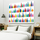 Bottles Multi by Emeline Tate-Robertson on GIANT ART - blue digital painting