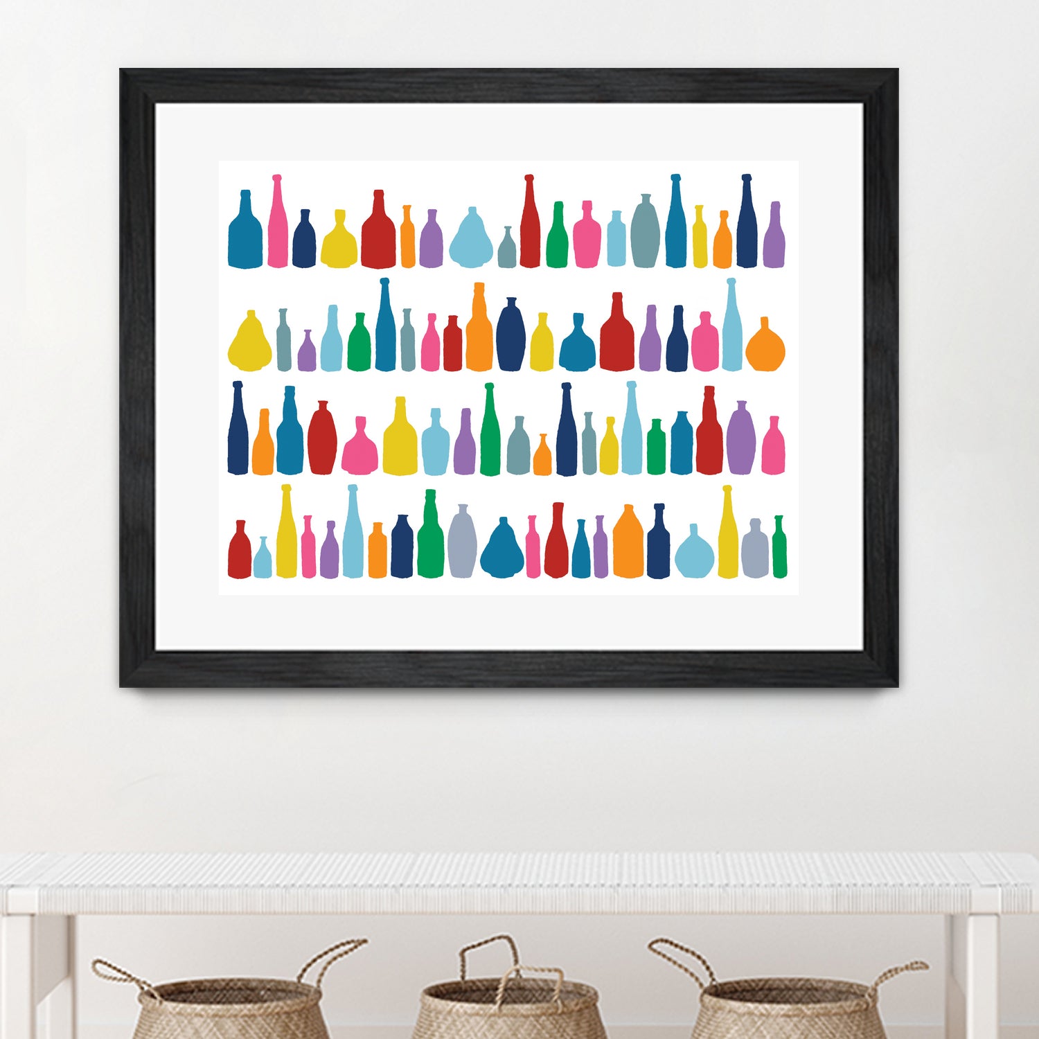 Bottles Multi by Emeline Tate-Robertson on GIANT ART - blue digital painting