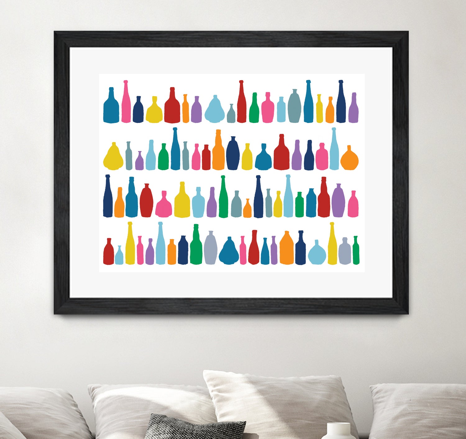 Bottles Multi by Emeline Tate-Robertson on GIANT ART - blue digital painting