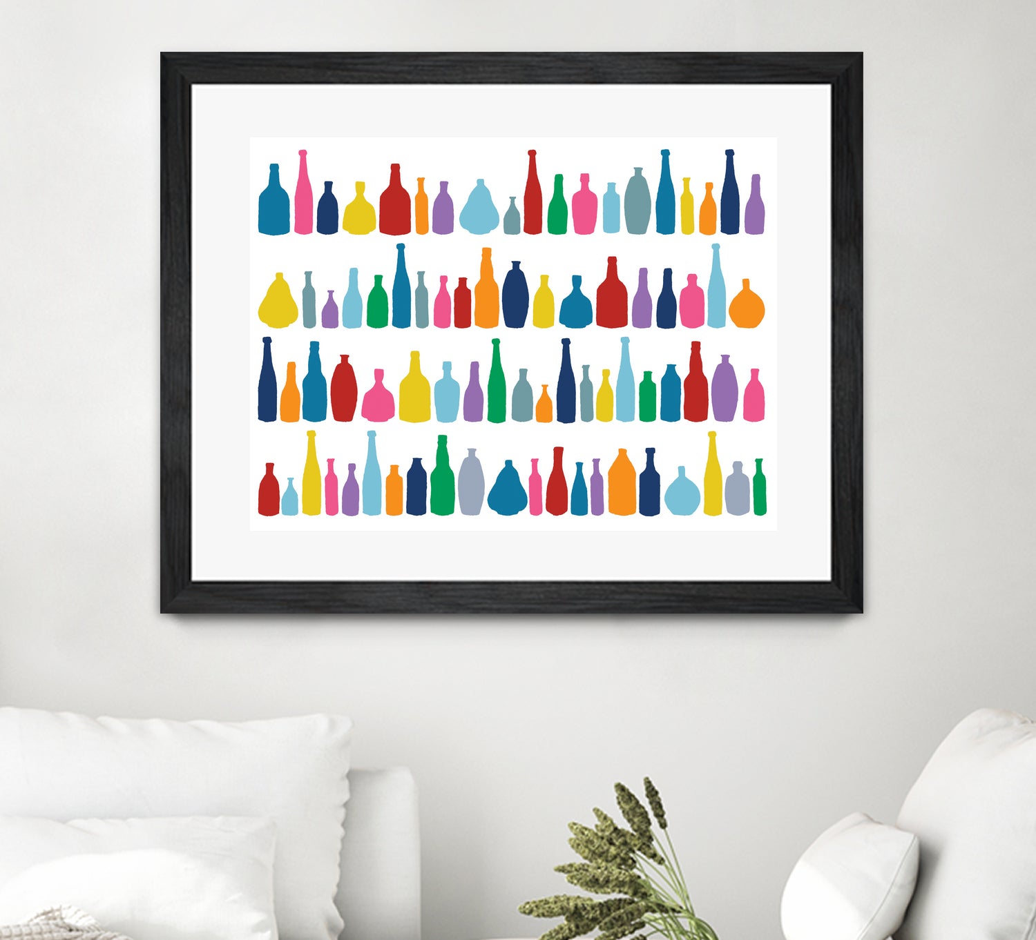 Bottles Multi by Emeline Tate-Robertson on GIANT ART - blue digital painting