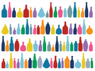 Bottles Multi by Emeline Tate-Robertson on GIANT ART - blue digital painting