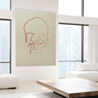 One line David Bowie by Christophe Louis on GIANT ART - orange digital drawing