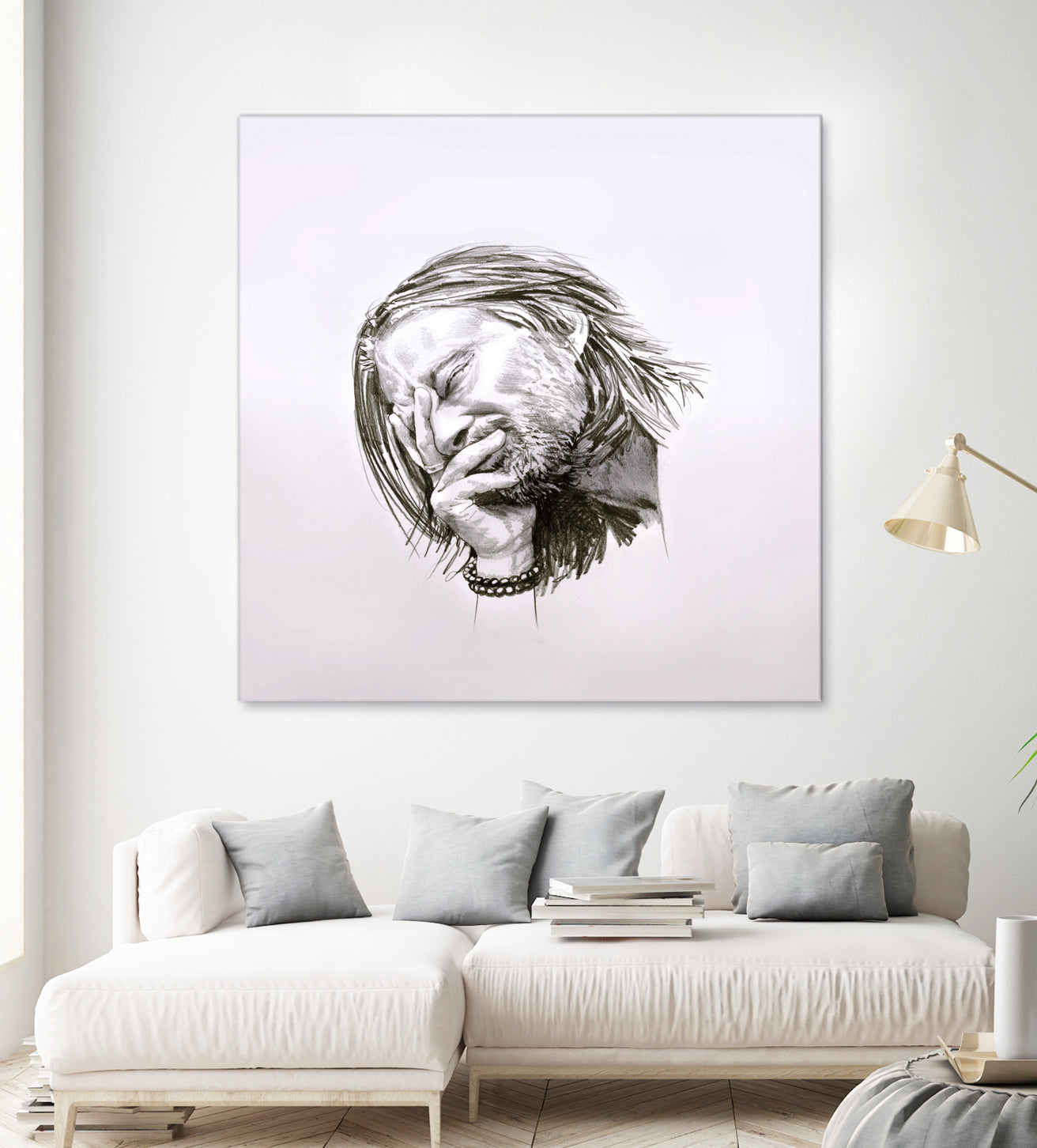 Thom Yorke by Raquel García Maciá on GIANT ART - white mixed media