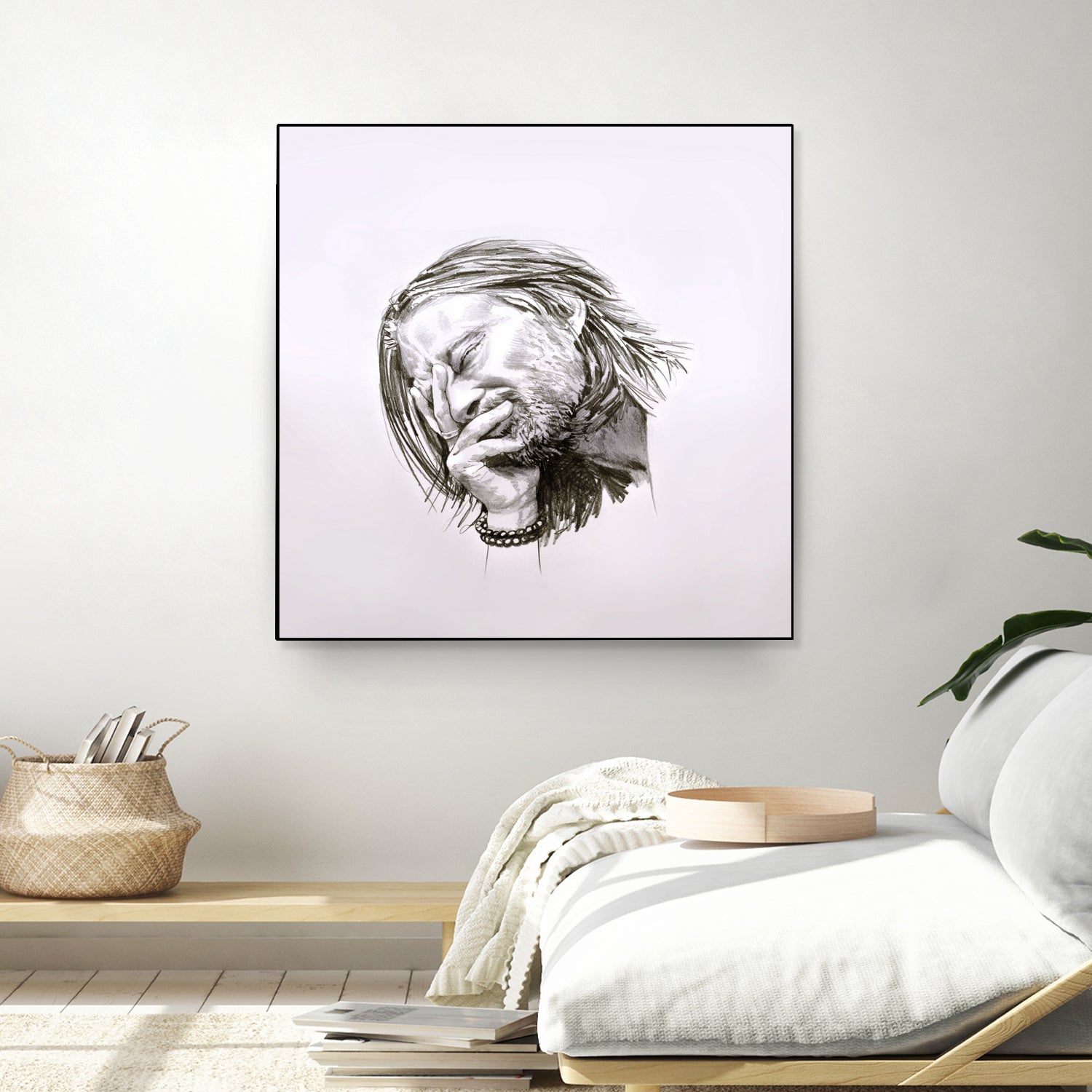 Thom Yorke by Raquel García Maciá on GIANT ART - white mixed media