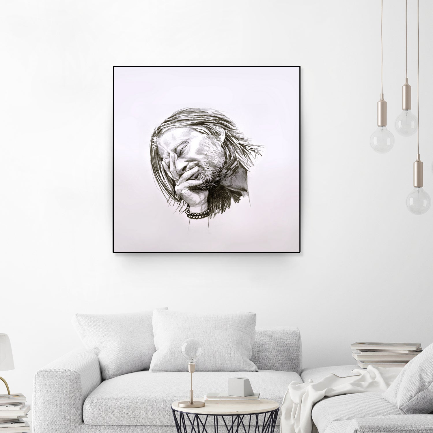 Thom Yorke by Raquel García Maciá on GIANT ART - white mixed media