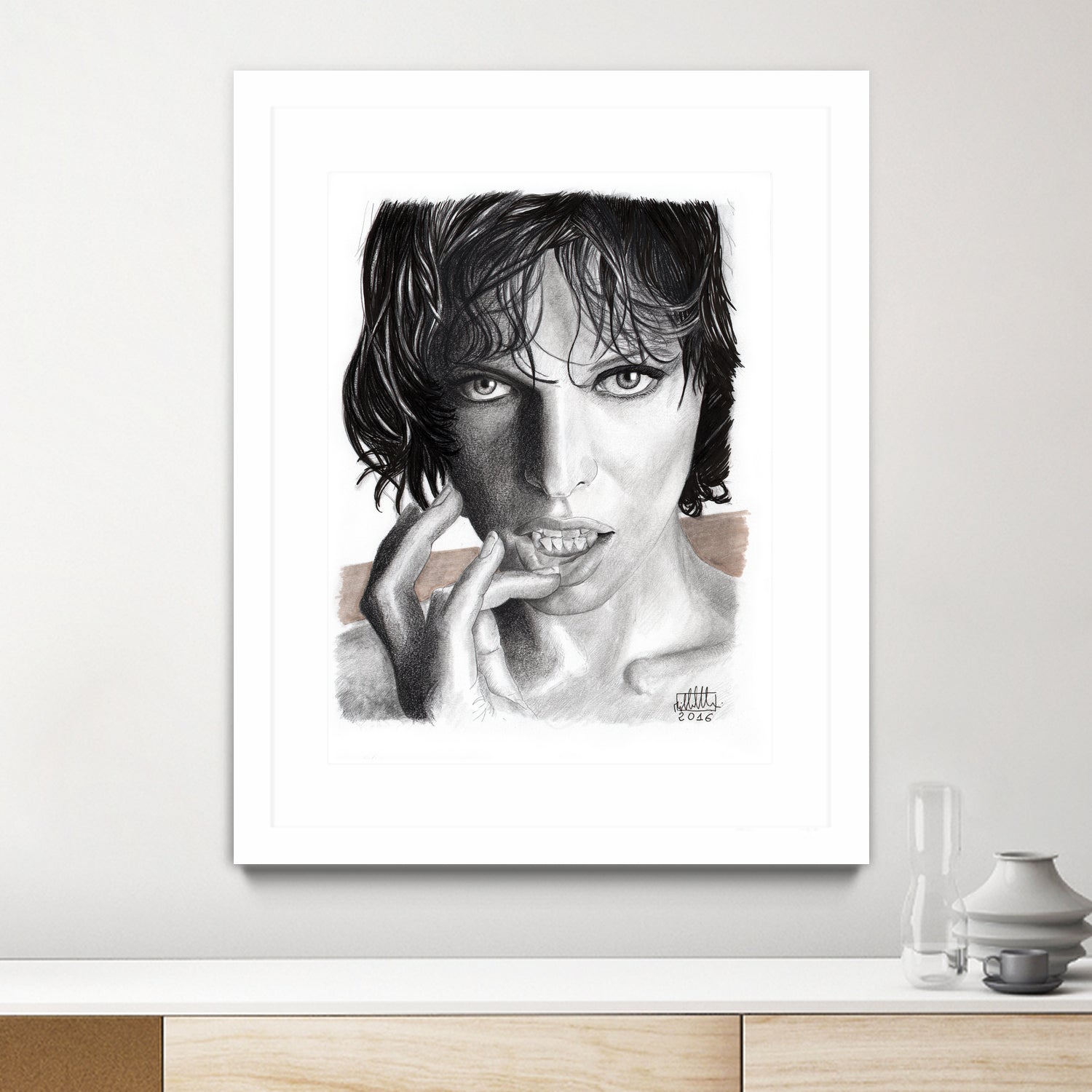 Milla Jovovich by Michele Amadesi on GIANT ART - black mixed media