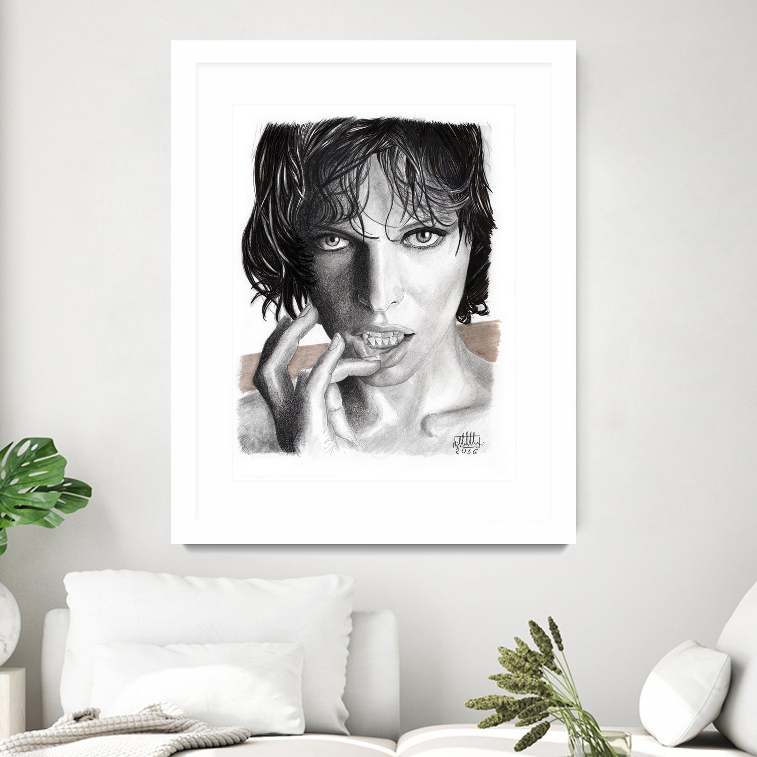 Milla Jovovich by Michele Amadesi on GIANT ART - black mixed media