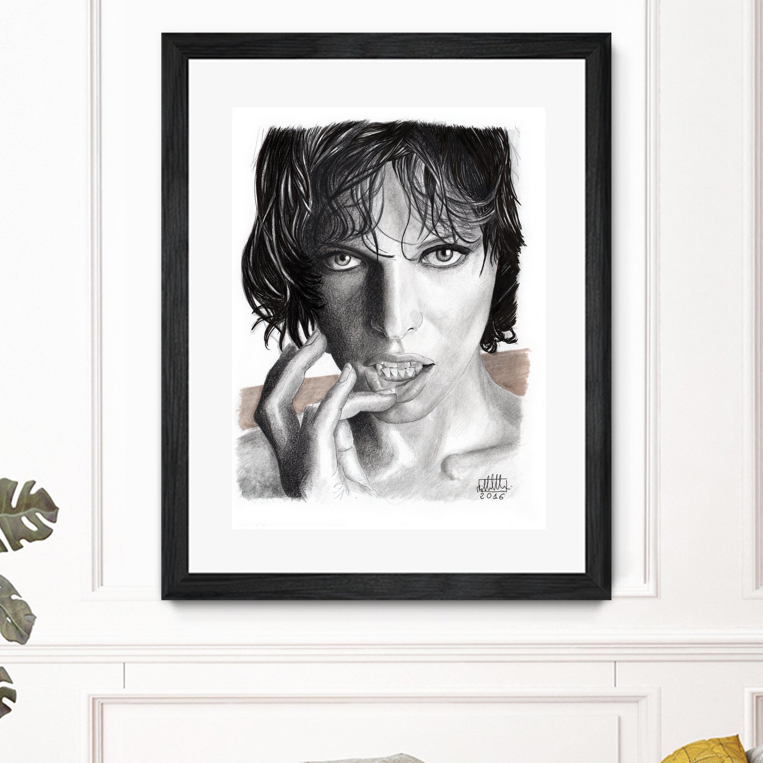 Milla Jovovich by Michele Amadesi on GIANT ART - black mixed media