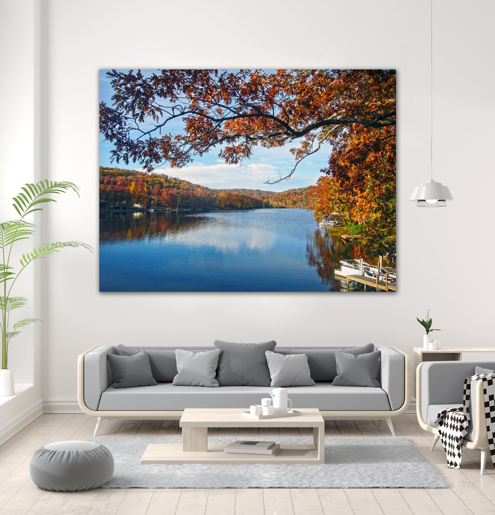 Lake Killarney in Autumn Beauty by Susan Kline on GIANT ART - blue photo illustration