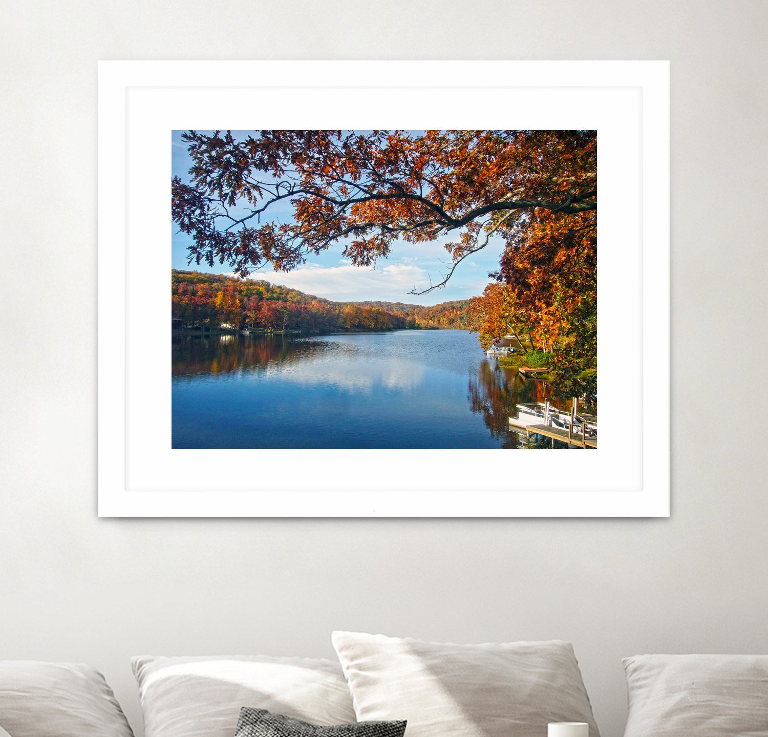 Lake Killarney in Autumn Beauty by Susan Kline on GIANT ART - blue photo illustration